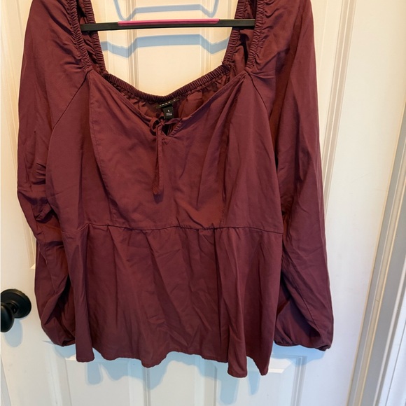 torrid Tops - Torrid Dark Rose Blouse